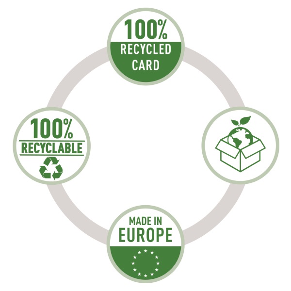 Leitz Recycle A4 karton kék 3-pólyás mappa