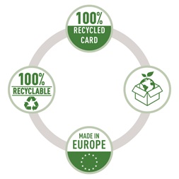 Leitz Recycle A4 karton piros 3-pólyás mappa