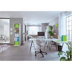 Leitz Wow A4 80lapos kockás zöld spirálfüzet