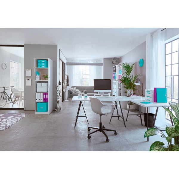 Leitz Wow A5 80lapos kockás jégkék spirálfüzet