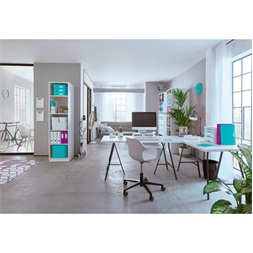 Leitz Wow A5 80lapos kockás jégkék spirálfüzet