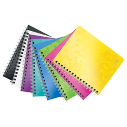 Leitz Wow A5 80lapos kockás lila spirálfüzet