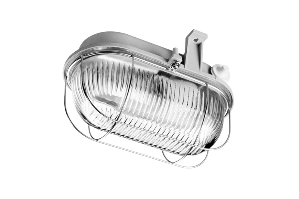 Anco 321185 max 60W IP44 230V E27 fémrácsos szürke ovális hajólámpa