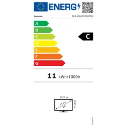 Lenovo 23,8" ThinkVision E24-40 FHD IPS DP/HDMI/VGA fekete monitor