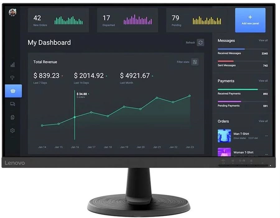 Lenovo 23,8" D24-40 FHD VA VGA/HDMI monitor