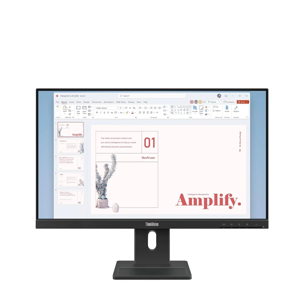 Lenovo 23,8" ThinkVision E24-40 FHD IPS DP/HDMI/VGA fekete monitor