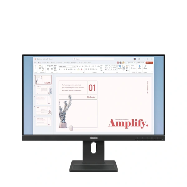 Lenovo 23,8" ThinkVision E24-40 FHD IPS DP/HDMI/VGA fekete monitor