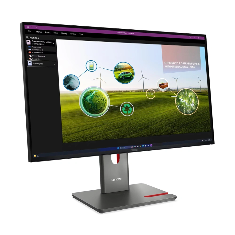 Lenovo 27" ThinkVision P27Q-40 FHD IPS DP/HDMI/VGA/USB-C/USB fekete monitor
