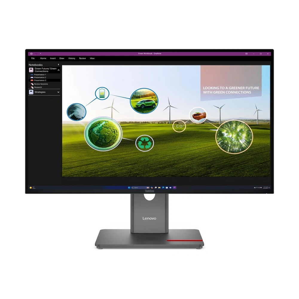 Lenovo 27" ThinkVision P27Q-40 FHD IPS DP/HDMI/VGA/USB-C/USB fekete monitor