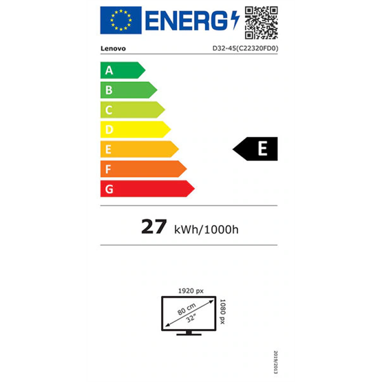 Lenovo 31,5" D32-45 FHD VA HDMI/DP WLED monitor