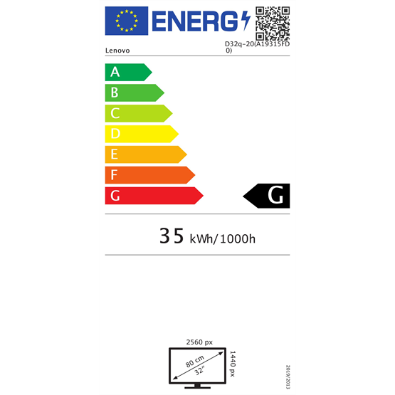 Lenovo 31,5" D32q-20 QHD IPS HDMI/DP monitor