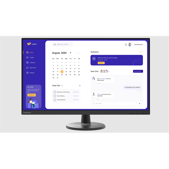 Lenovo 31,5" D32u-45 UHD VA HDMI/DP monitor