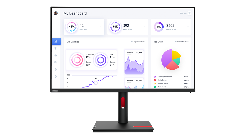 Lenovo 31,5" ThinkVision T32p-30 UHD IPS HDMI/DP/USB-C WLED monitor