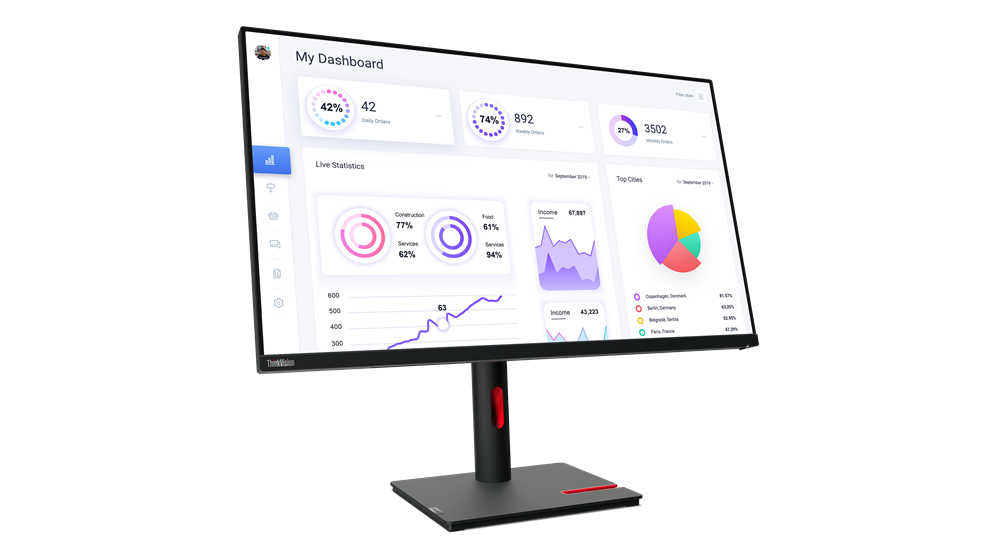 Lenovo 31,5" ThinkVision T32p-30 UHD IPS HDMI/DP/USB-C WLED monitor