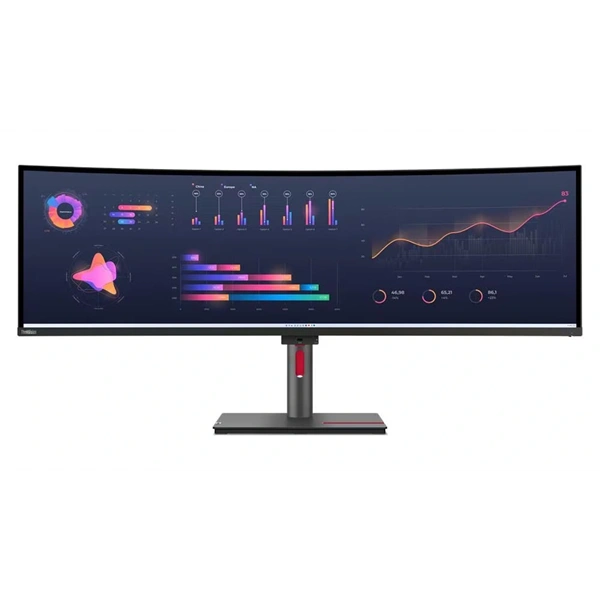 Lenovo 49" ThinkVision P49w-30 FHD IPS HDMI/VGA/USB-C/USB/Thunderbolt fekete monitor