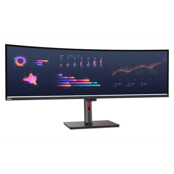 Lenovo 49" ThinkVision P49w-30 FHD IPS HDMI/VGA/USB-C/USB/Thunderbolt fekete monitor