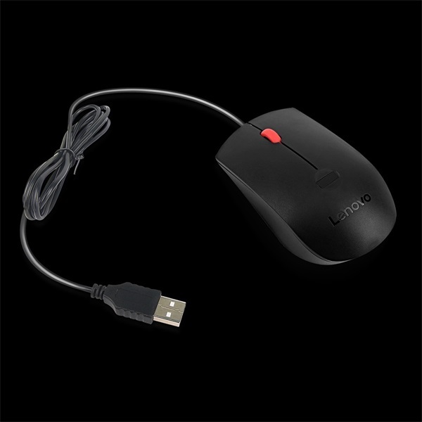 Lenovo Fingerprint Biometric Mouse Gen 2 USB fekete vezetékes optikai egér