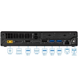 Lenovo ThinkCentre M920Q Mini PC /i5-8500T/16GB/500GB SSD + 500GB HDD/Win11 Pro/fekete asztali számítógép