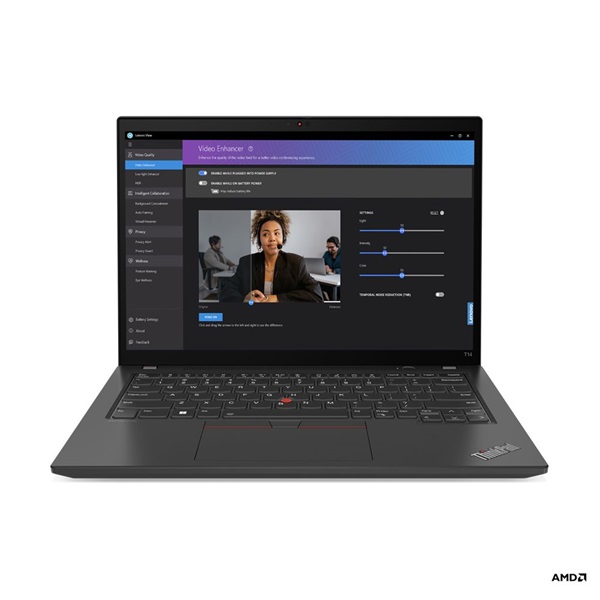 Lenovo ThinkPad T14 G4 14"2,8K/AMD Ryzen 7 PRO 7840U/32GB/1TB/Int.VGA/fekete laptop