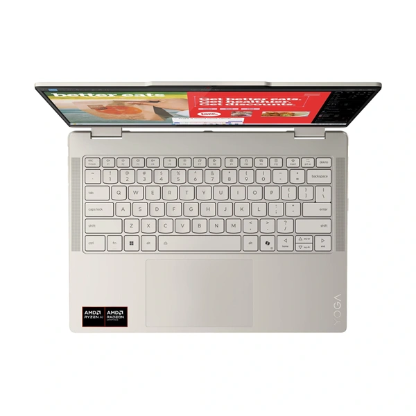 Lenovo Yoga 7 14AKP10 14"WUXGA Touch/AMD Ryzen AI 5 340/24GB/1TB/Int.VGA/Win11/kagylóhéj laptop
