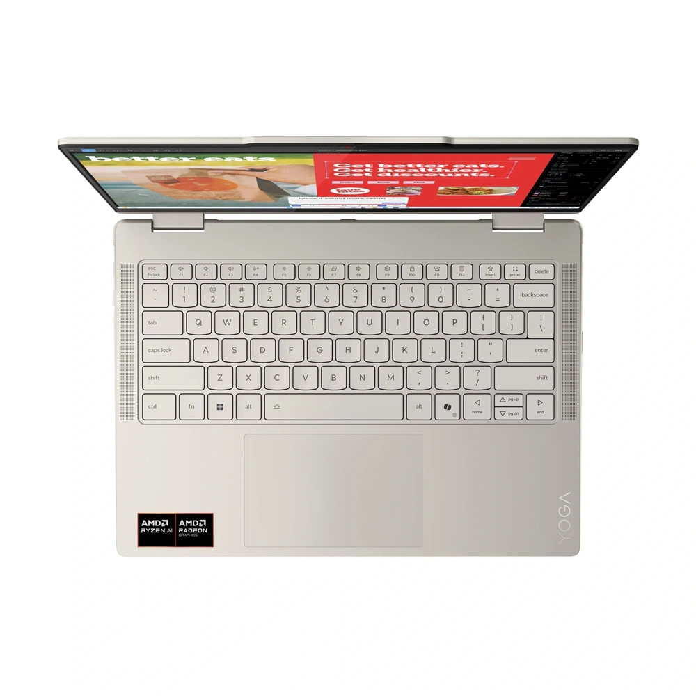 Lenovo Yoga 7 14AKP10 14"WUXGA Touch/AMD Ryzen AI 5 340/24GB/1TB/Int.VGA/Win11/kagylóhéj laptop