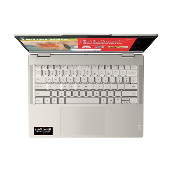 Lenovo Yoga 7 2-in-1 14AKP10 15,3"WUXGA/AMD Ryzen AI 7 350/16GB/512GB/Int.VGA/Win11/homok ezüst laptop + YOGA sleeve