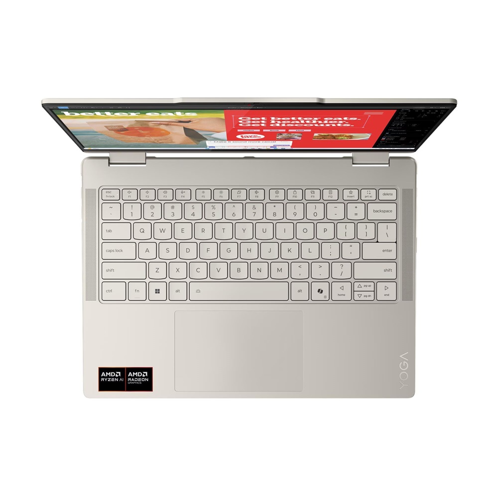 Lenovo Yoga 7 2-in-1 14AKP10 15,3"WUXGA/AMD Ryzen AI 7 350/16GB/512GB/Int.VGA/Win11/homok ezüst laptop + YOGA sleeve