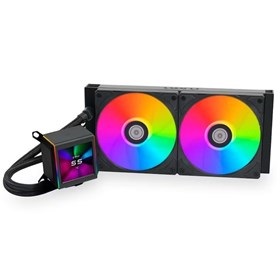 Lian Li Galahad II LCD 280mm ARGB fekete vízhűtéses processzor hűtő
