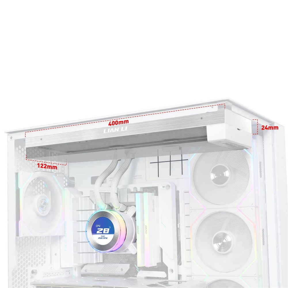 Lian Li HYDROSHIFT II LCD-C 360N 3x120mm ARGB fehér vízhűtéses processzor hűtő
