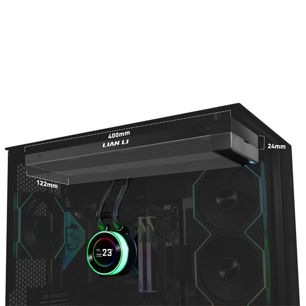 Lian Li HYDROSHIFT II LCD-C 360N 3x120mm ARGB fekete vízhűtéses processzor hűtő