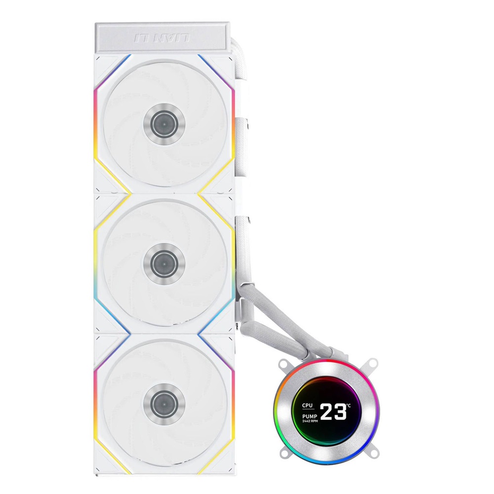 Lian Li HYDROSHIFT II LCD-C 360TL 3x120mm ARGB fehér vízhűtéses processzor hűtő