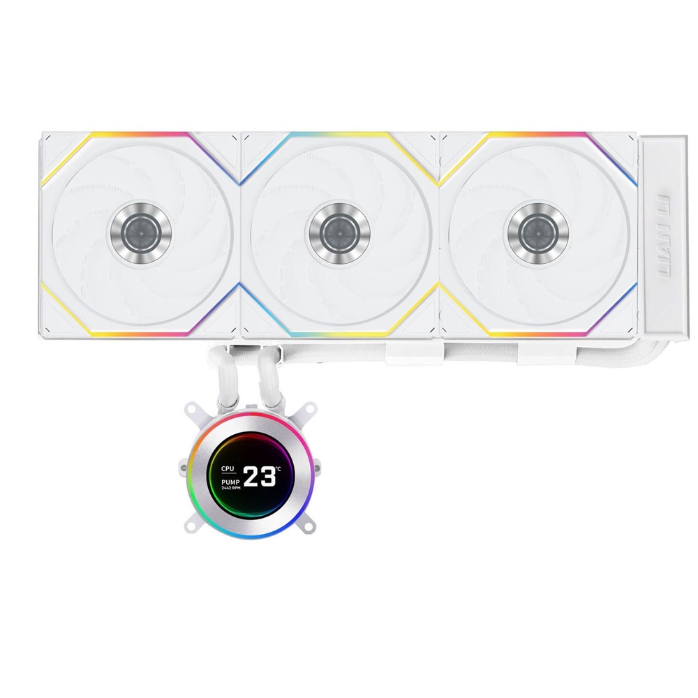 Lian Li HYDROSHIFT II LCD-C 360TL 3x120mm ARGB fehér vízhűtéses processzor hűtő