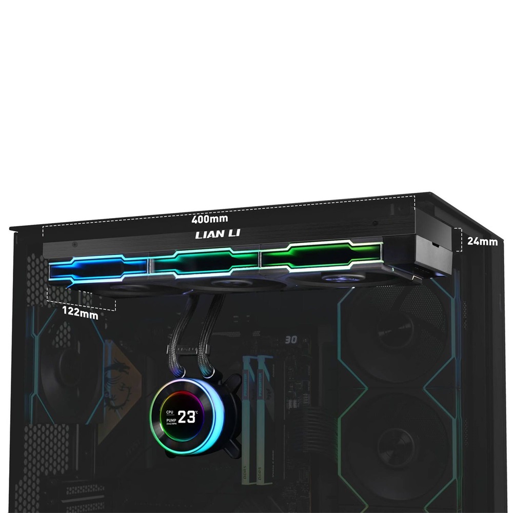 Lian Li HYDROSHIFT II LCD-C 360TL 3x120mm ARGB fekete vízhűtéses processzor hűtő