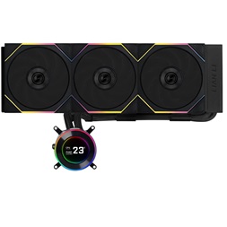 Lian Li HYDROSHIFT II LCD-C 360TL 3x120mm ARGB fekete vízhűtéses processzor hűtő