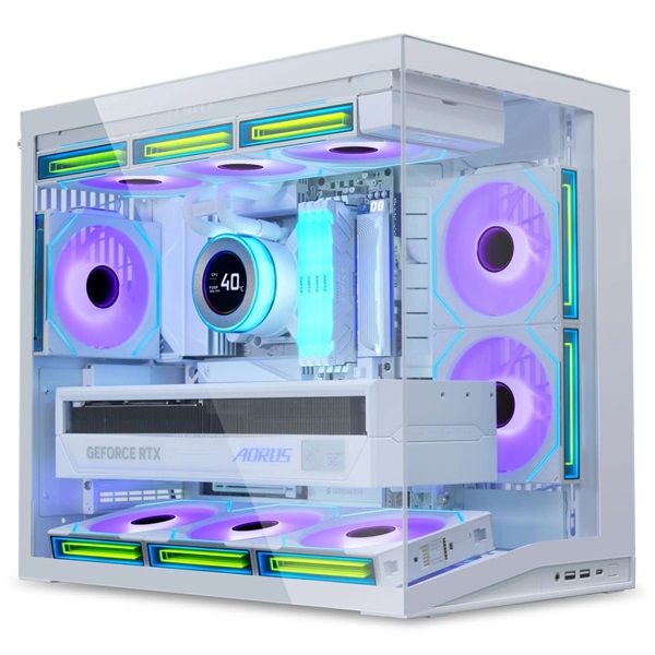 Lian Li O11D Mini V2 Midi tower edzett üveg fehér ház