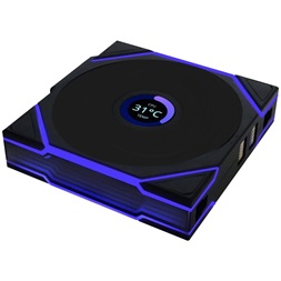 Lian Li UNI FAN TL-LCD Wireless 120mm (fordított légáram) fekete ventilátor