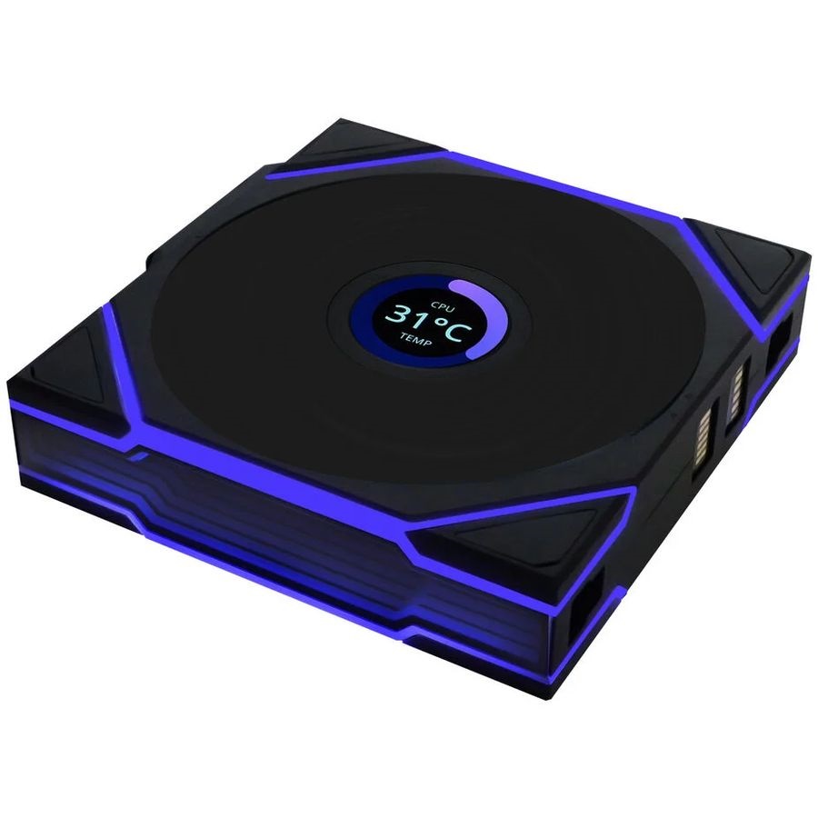 Lian Li UNI FAN TL-LCD Wireless 120mm (fordított légáram) fekete ventilátor