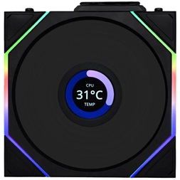 Lian Li UNI FAN TL-LCD Wireless 120mm (fordított légáram) fekete ventilátor