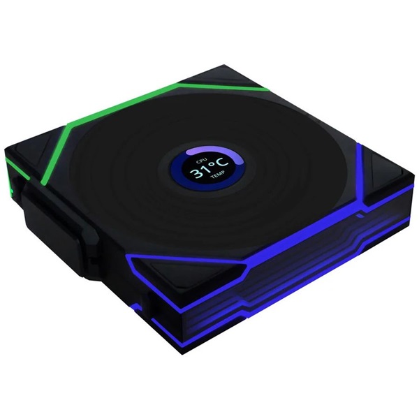 Lian Li UNI FAN TL-LCD Wireless 3db 120mm fekete ventilátor