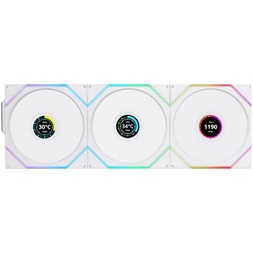 Lian Li UNI FAN TL-LCD Wireless 3db 120mm (fordított légáram) fehér ventilátor