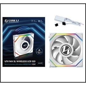 Lian Li UNI Fan SL Wireless LCD 120 120mm PWM ARGB fehér ventilátor
