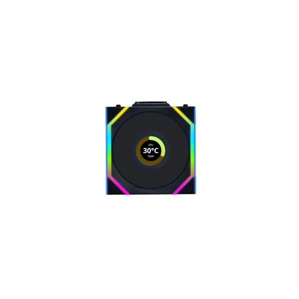 Lian Li UNI Fan SL Wireless LCD 120 120mm PWM ARGB fekete ventilátor