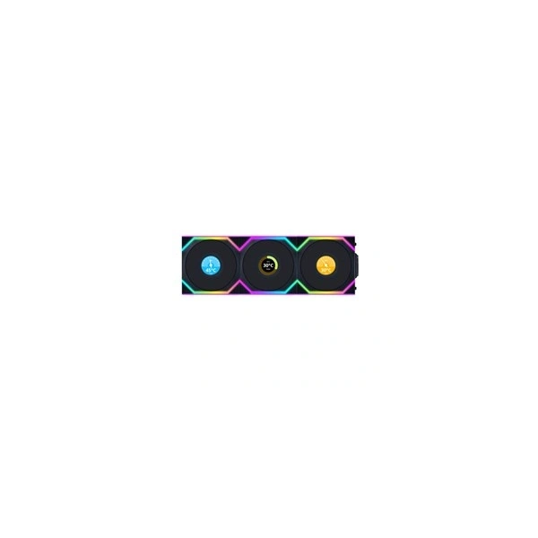 Lian Li UNI Fan SL Wireless LCD 120 3db 120mm PWM ARGB fekete ventilátor