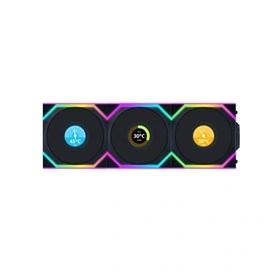 Lian Li UNI Fan SL Wireless LCD 120 3db 120mm PWM ARGB fekete ventilátor
