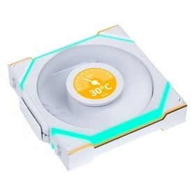 Lian Li UNI Fan SL Wireless LCD 120 Reverse Blade 120mm PWM ARGB fehér ventilátor