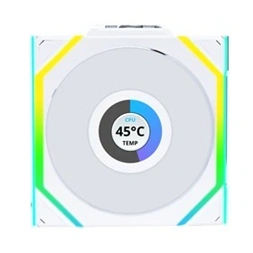 Lian Li UNI Fan SL Wireless LCD 120 Reverse Blade 120mm PWM ARGB fehér ventilátor
