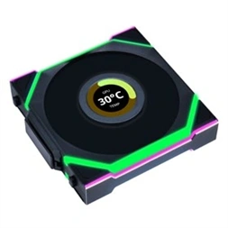 Lian Li UNI Fan SL Wireless LCD 120 Reverse Blade 120mm PWM ARGB fekete ventilátor