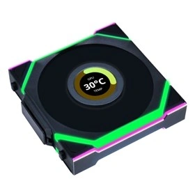 Lian Li UNI Fan SL Wireless LCD 120 Reverse Blade 120mm PWM ARGB fekete ventilátor
