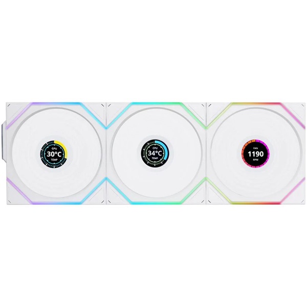 Lian Li UNI Fan TL Wireless LCD 120 3db 120mm PWM ARGB fehér ventilátor