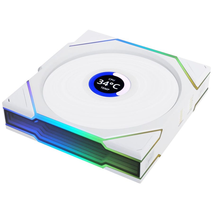 Lian Li UNI Fan TL Wireless LCD 120 3db 120mm PWM ARGB fehér ventilátor